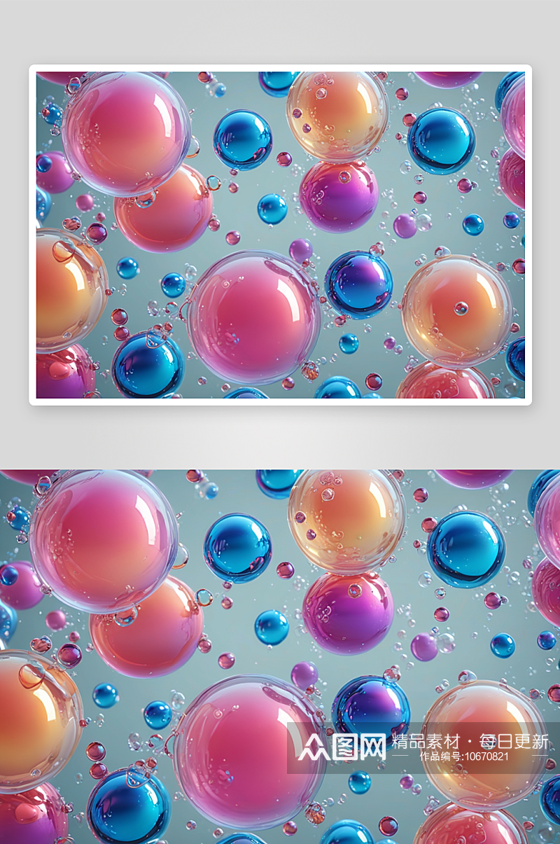 五颜六色水泡泡图片素材