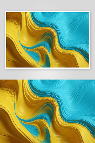摘要黄蓝青色波浪流动动态背景图片