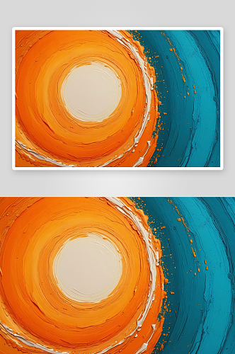 圆形抽象画橙色全框镜头图片