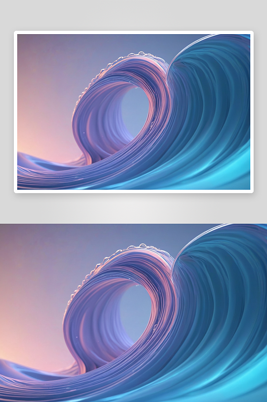 有机波浪设计优雅曲线构成图片