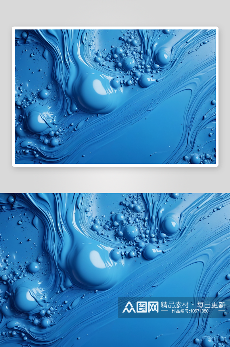 油性泡沫蓝色油漆抽象背景图片素材