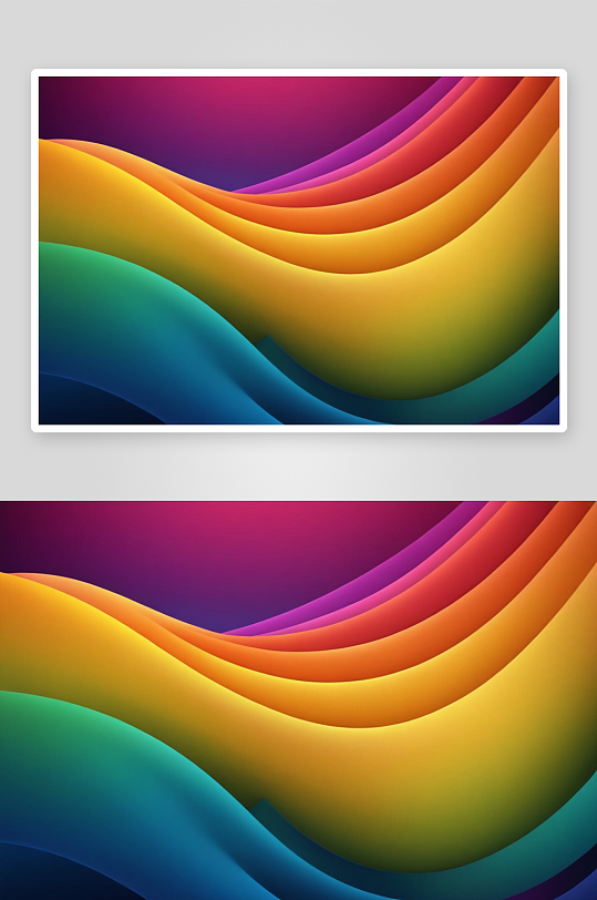 优雅抽象曲线背景彩色梯度图片