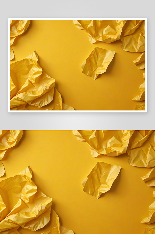 一张黄色海报贴墙皱巴巴阳光自然颜色图片