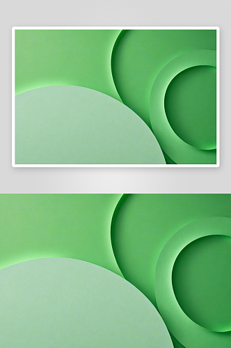 水平工作室图像三个浅绿色纸圈图片