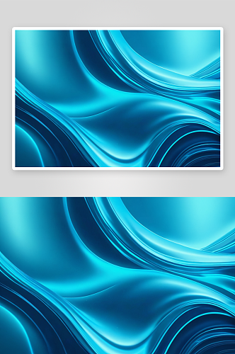 水蓝色鲜艳金属霓虹灯海浪图案背景图片