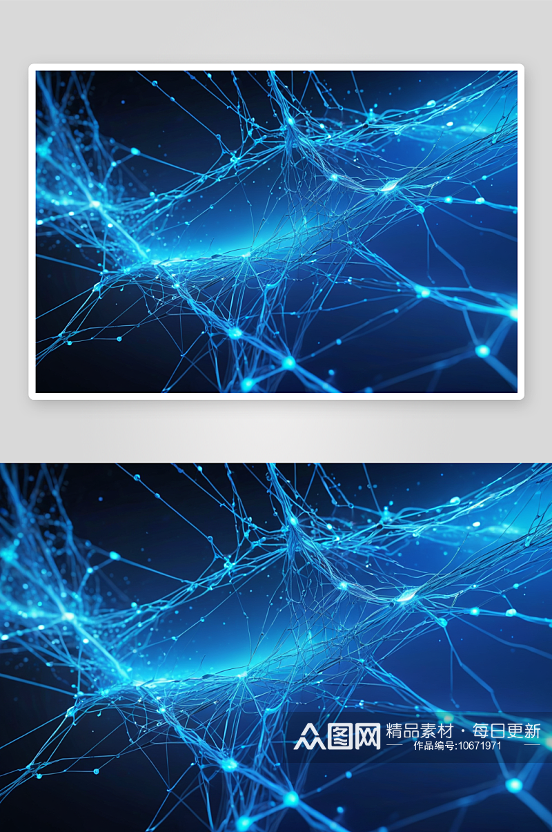 数字蓝色表面具有波动数字网络连接图片素材