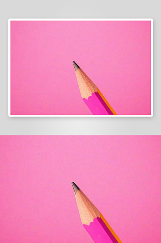 粉红色背景铅笔图片