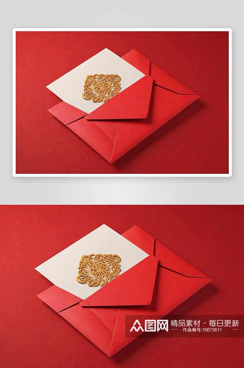 创意红包喜庆风格背景三维渲染图片素材