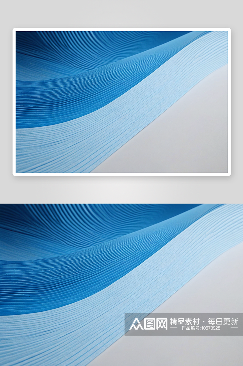 彩色纸条波浪形状蓝色图片素材