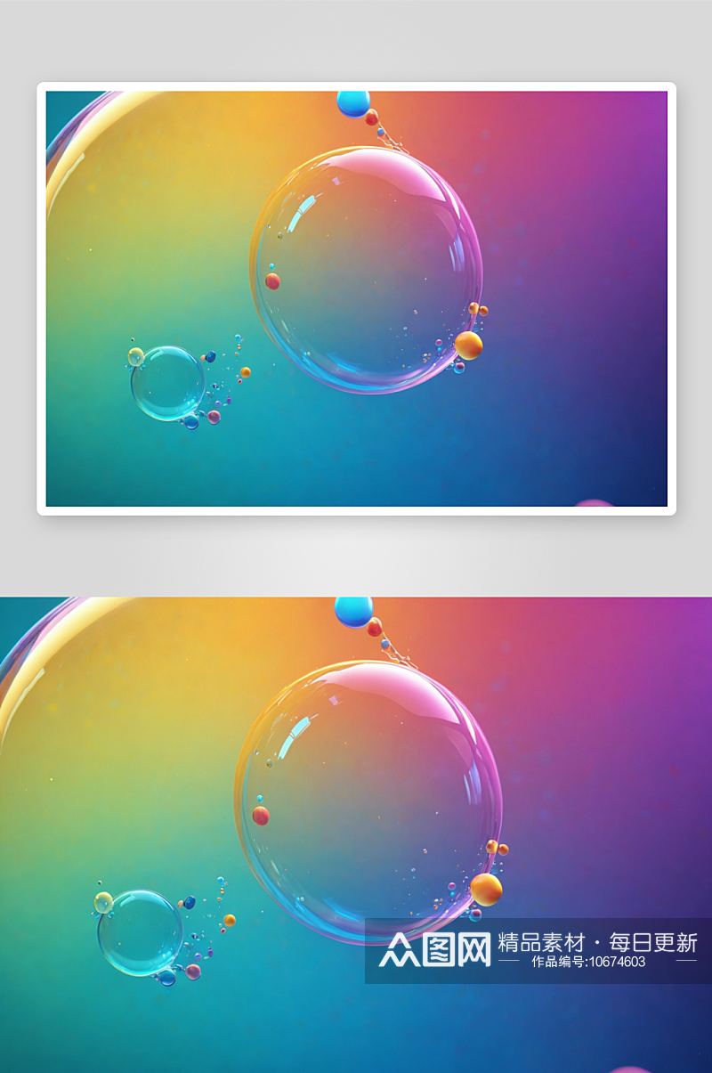 五颜六色泡泡图片素材