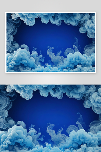 蓝色空显示屏背景烟雾图片