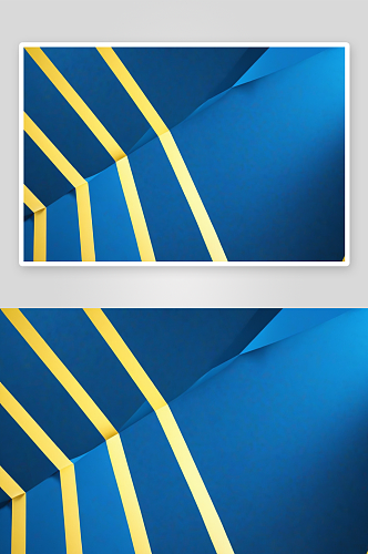 蓝色黄色几何图形渲染概念抽象背景空间图片