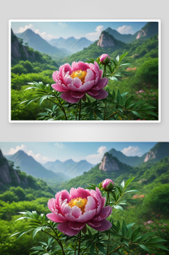 中医药广告背景图牡丹花壁纸图片