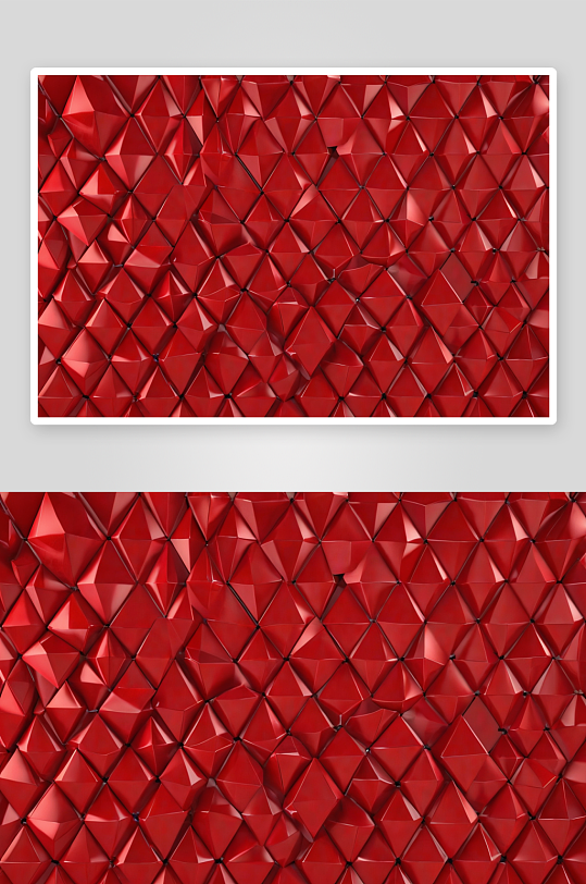 红色菱格三维图形背景图片