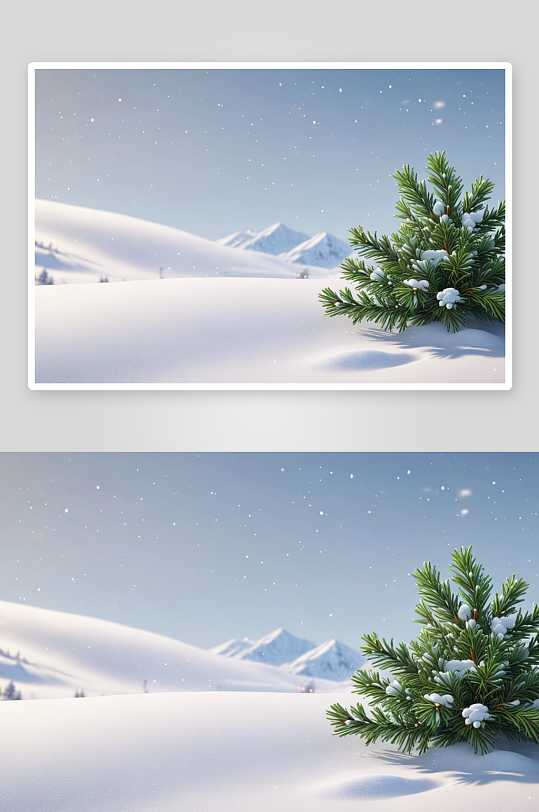 新白雪喜庆圣诞广告背景画图片
