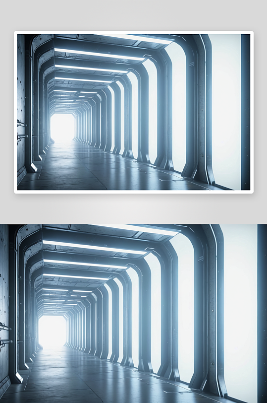 隧道走廊科技空间背景图片