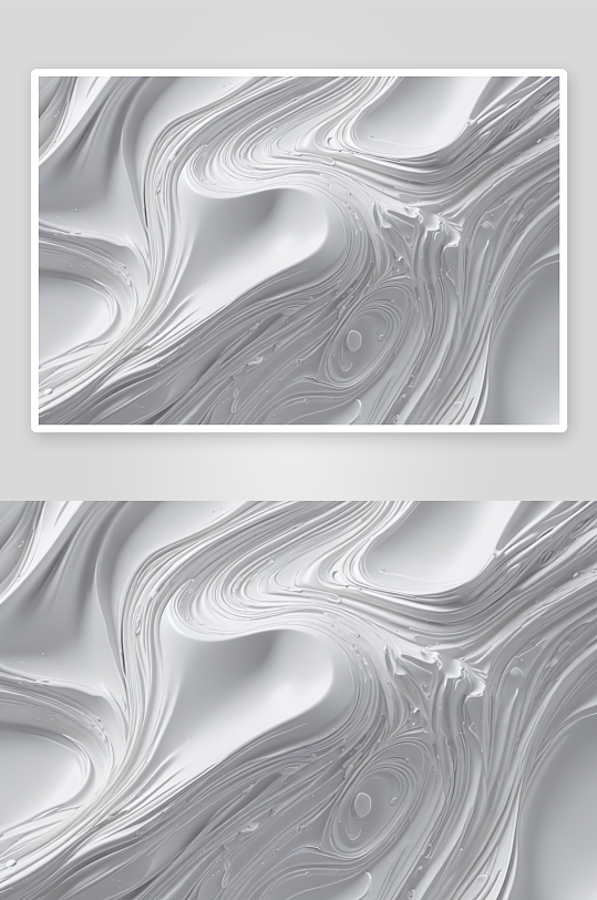 三维渲染白色流动方片碎片图片