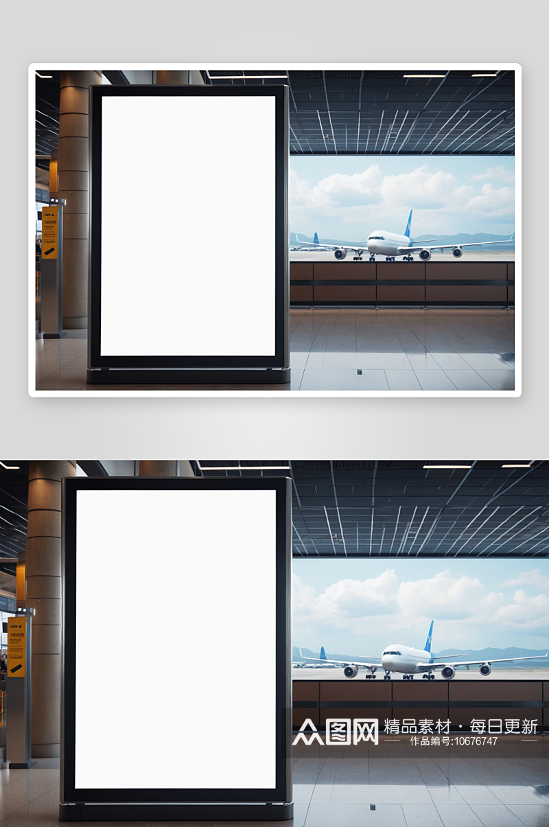 机场空白广告牌图片素材