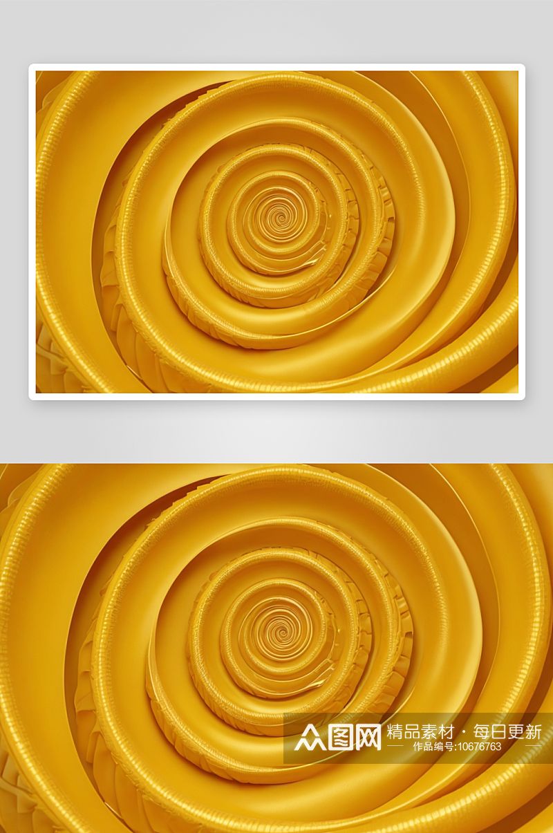 黄色塑料螺旋图片素材