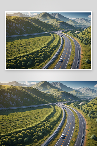 公路道路高速路快速路汽车广告背景图图片