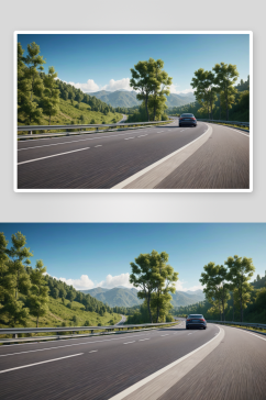 高速公路汽车广告背景图图片