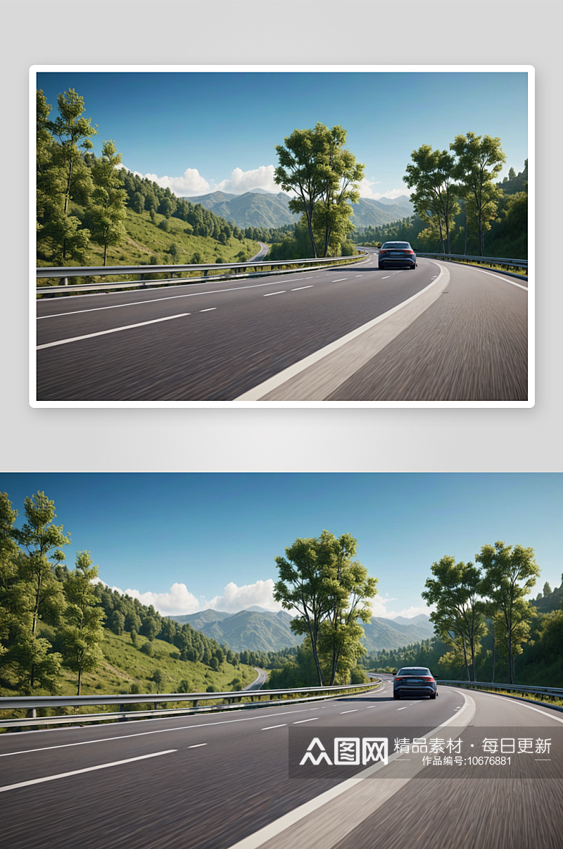 高速公路汽车广告背景图图片素材