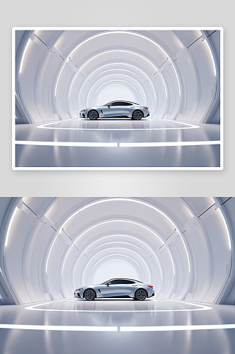抽象建筑空间汽车广告背景图图片