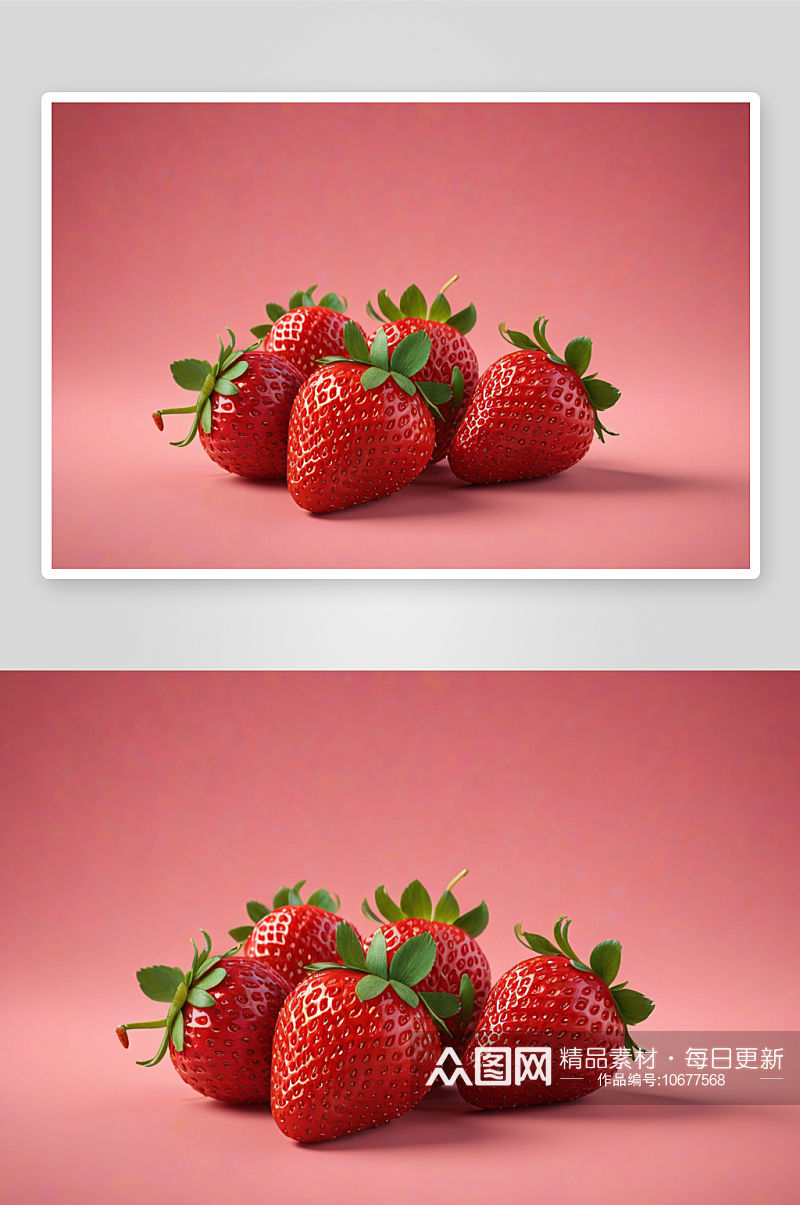 草莓广告创意背景图片素材