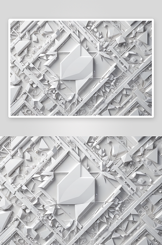 渲染白色抽象几何样式背景慕图片