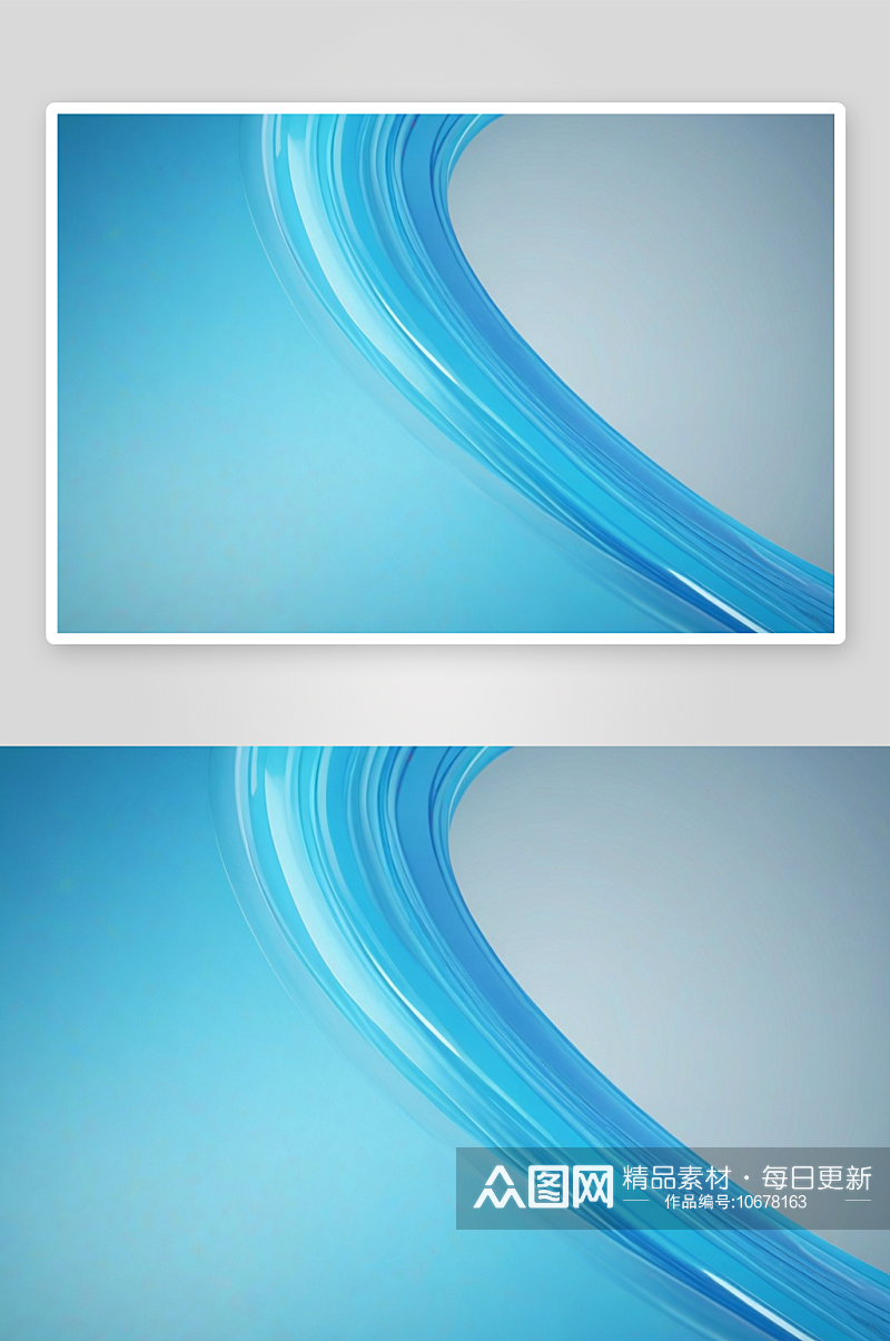 蓝色糖果色彩带背景三维渲染图片素材