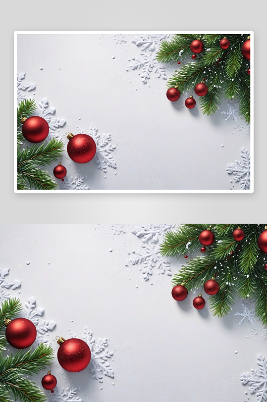 新白雪喜庆圣诞广告背景画图片
