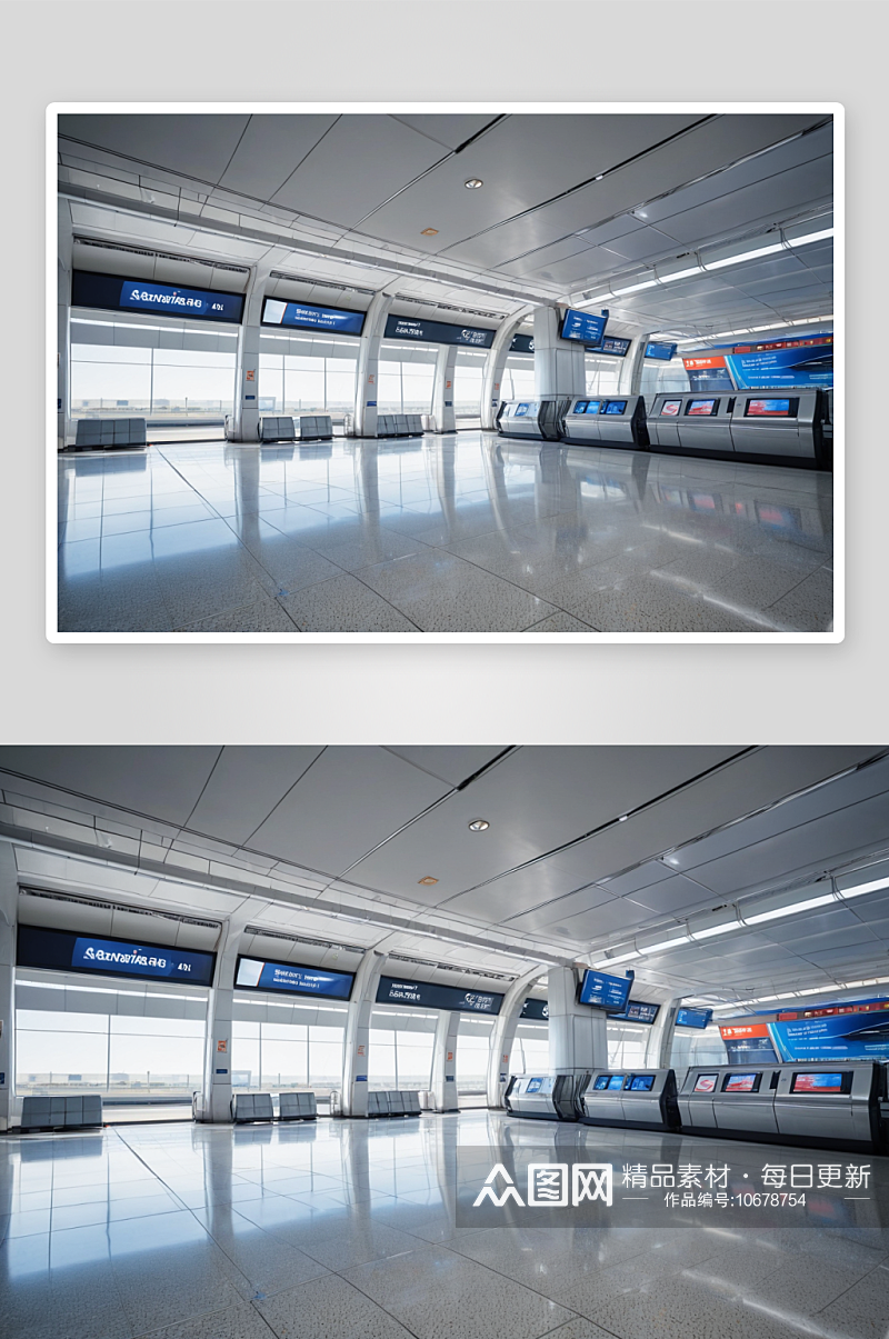 地铁站高铁火车站机场广告位空白图片素材