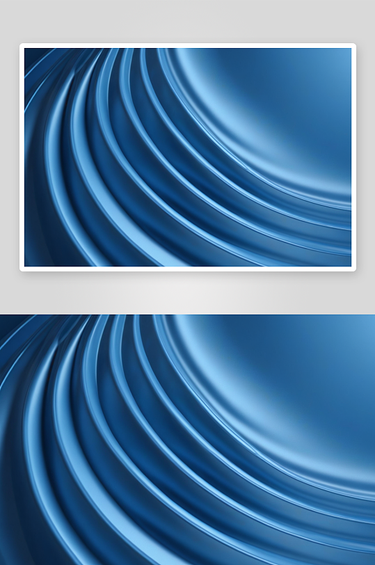 蓝色流动曲面金属三维渲染图片