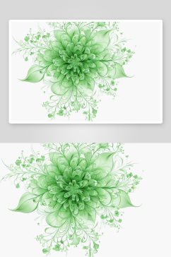 花分形图案绿色图片
