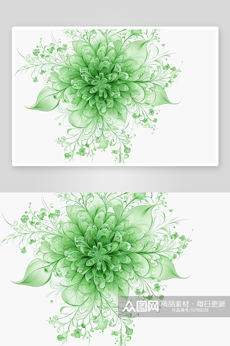 花分形图案绿色图片素材