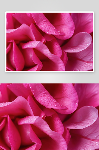 粉红色品红玫瑰花瓣特写抽象浪漫背景图片