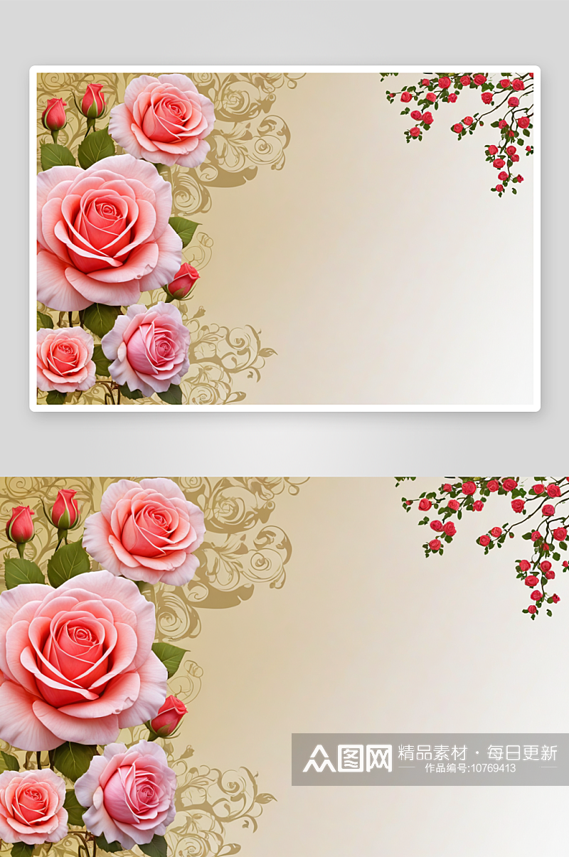 花背景园艺设计元素玫瑰吉思兰图片素材