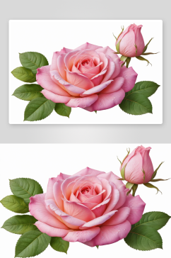 粉红色玫瑰插图图片