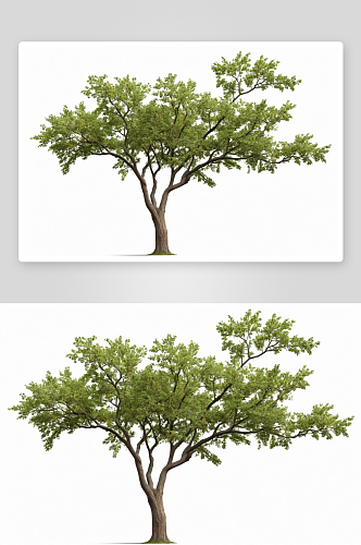 胡桃树切割出质感平面设计元素图片