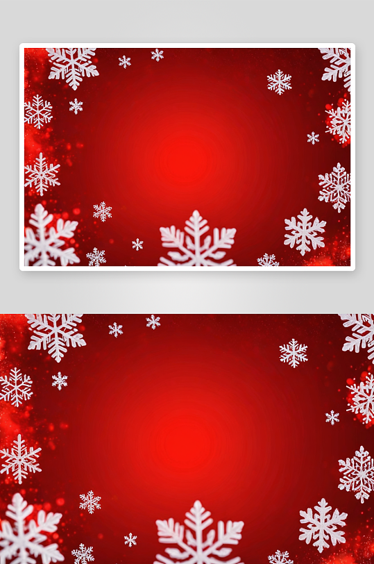 红色横幅空间白色雪花模糊灯光图片