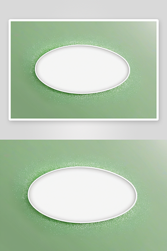 白色椭圆形框架集中线条散角绿色背景图片