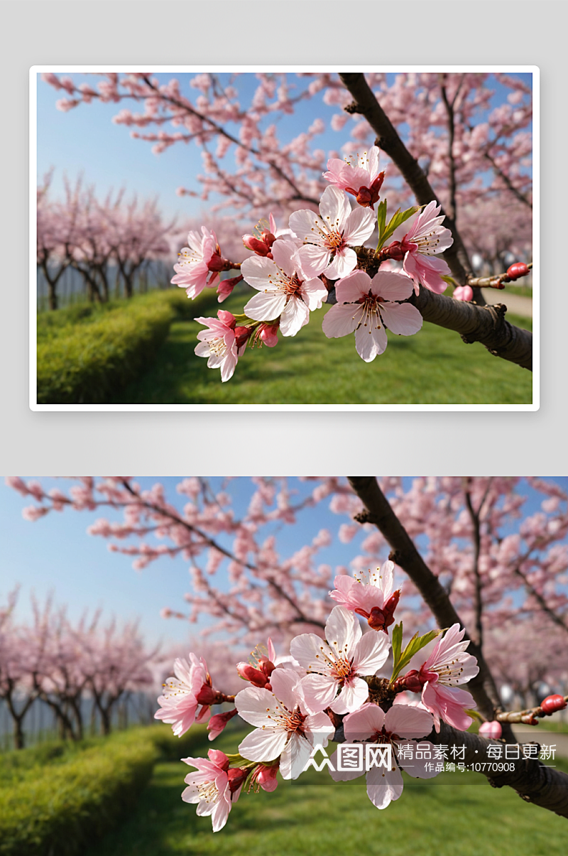 春天樱花植物元素图片素材