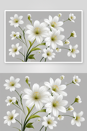 抽象白色花朵背景图片