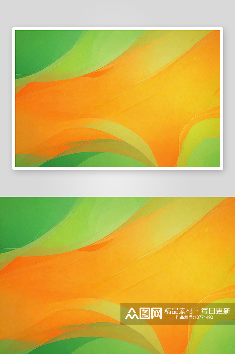 橙色浅绿色抽象背景图片素材