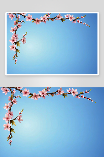 框架边框春天主题樱花图片
