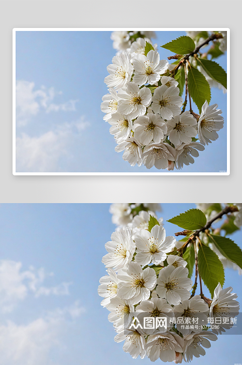 温柔白色樱花图片素材