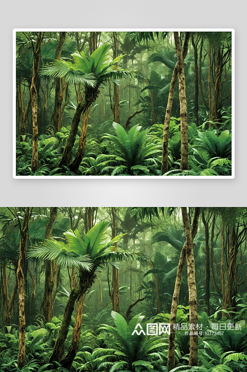 亚热带绿色森林图片素材