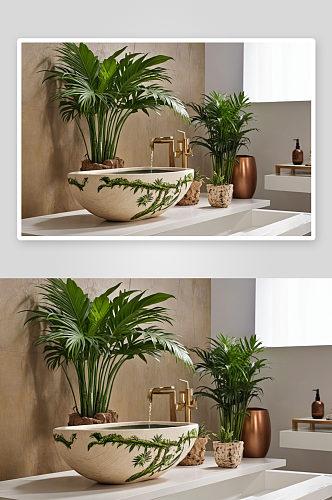 时尚室内细节室内植物创意盆设计都丛林图片