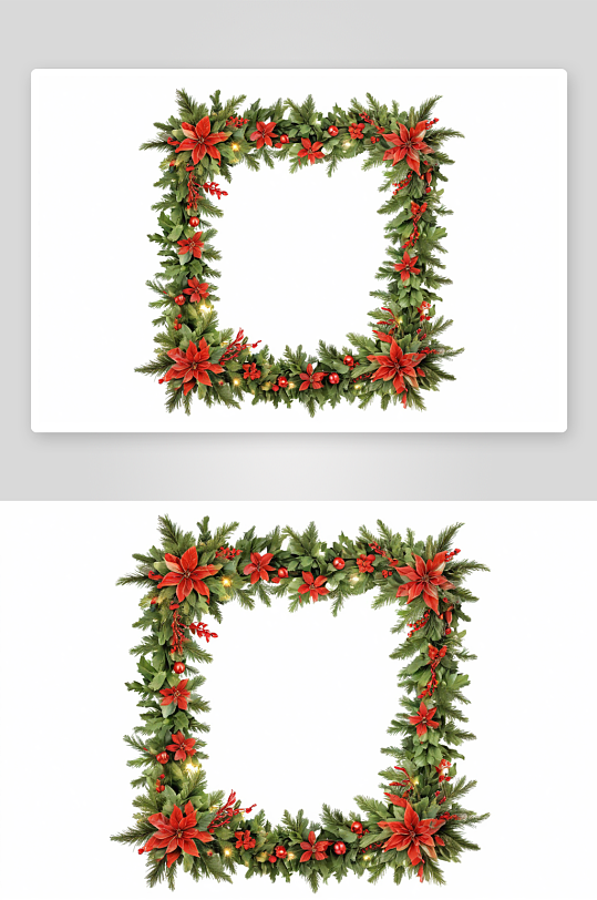 圣诞抽象花环广场装饰图片