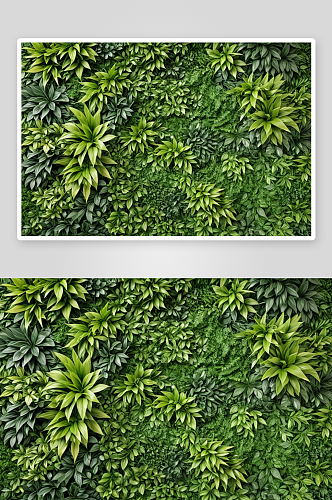 全框背景绿色人工植物墙图片